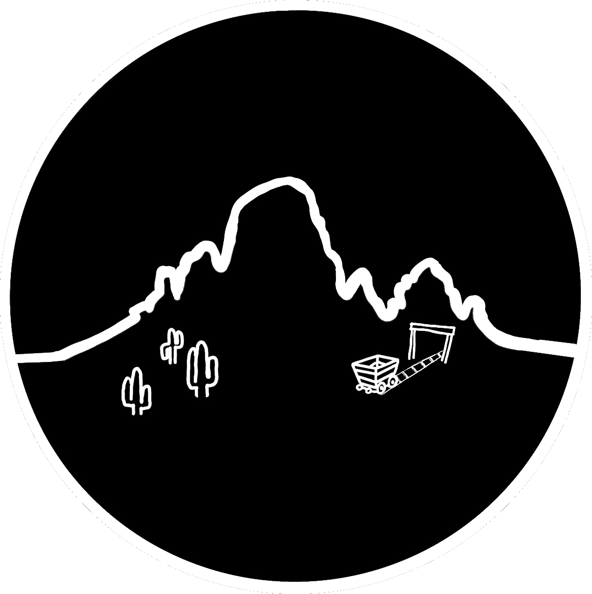 Superstition Software round mountain outline logo